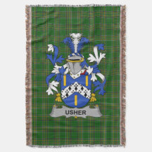 Irish Usher Jackar om Arm Family Crest Ireland