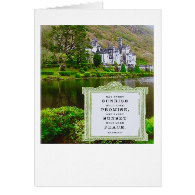 Irish välsignelse Kilmore Abbey-foto Hälsningskort (Framsidan)