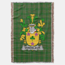 Irish Vandeleur Jackar om Arm Family Crest Ireland Filt