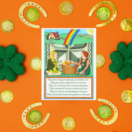 Irish Vänskap Wish Inspirational Card Vykort