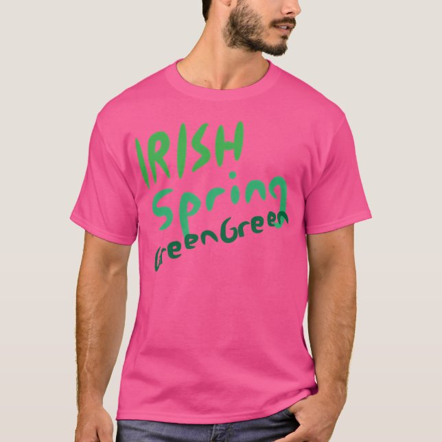 Irish Vår Grönt T Shirt (Framsida)