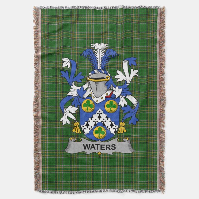 Irish Vatten Jackar Arm Family Crest Ireland Filt (Framsidan Vertikal)