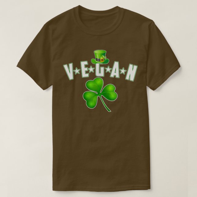 Irish Vegan St Patty Day Vegetarian St Patricks da T Shirt (Design framsida)