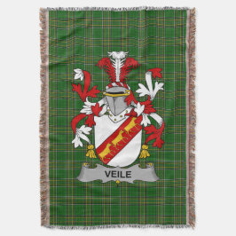 Irish Veile eller Veale Jackar av Arm Family Crest Filt