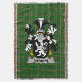 Irish Verdon Jackar om Arm Family Crest Ireland Filt