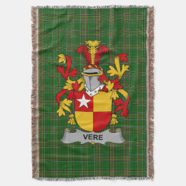 Irish Vere Jackar om Arm Family Crest Ireland Filt