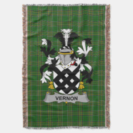 Irish Vernon Jackar om Arm Family Crest Ireland Filt