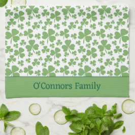 Irish Vibe Home Mönster Kitchen Towels Klöver Kökshandduk