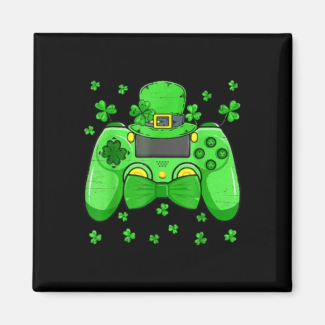Irish Video Game Controller Bow Tie St Patricks Da Magnet (Framsidan)