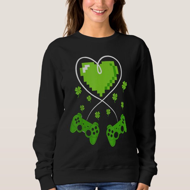 Irish Video Game Controller St Patrick Day Gamer B T Shirt (Framsida)
