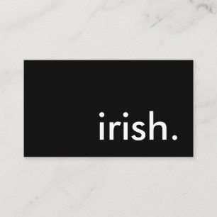 Irish. Visitkort
