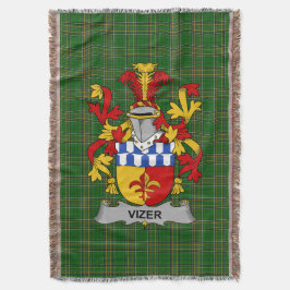 Irish Vizer Jackar om Arm Family Crest Ireland Filt