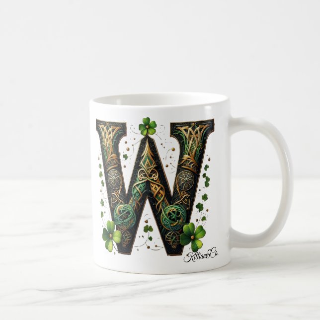 Irish W Monogram Coffee Mug Kaffemugg (Höger)