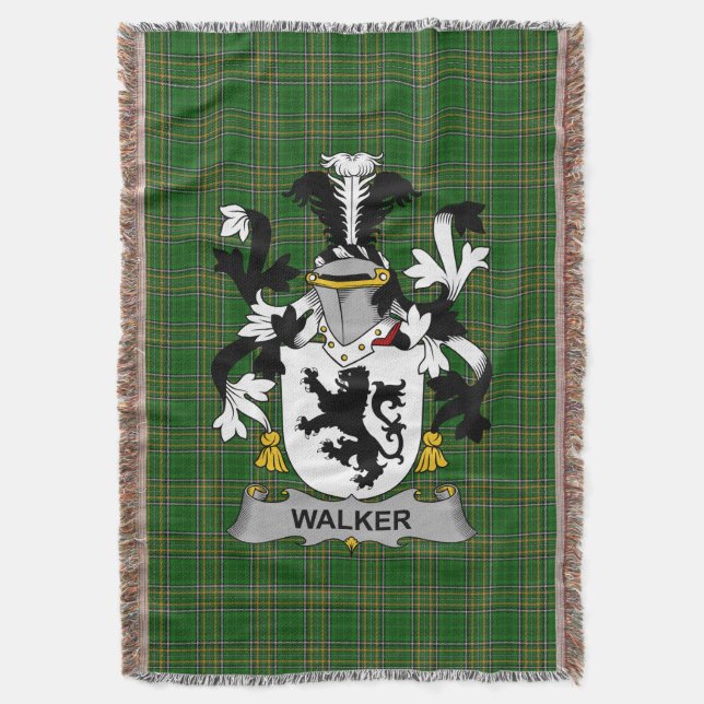 Irish Walker Jackar om Arm Family Crest Ireland Filt (Framsidan Vertikal)