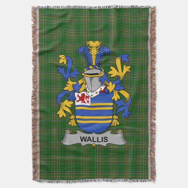 Irish Wallis Jackar om Arm Family Crest Ireland Filt (Framsidan Vertikal)