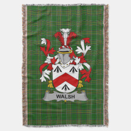 Irish Walsh Jackar om Arm Family Crest Ireland Filt