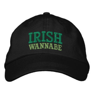 IRISH WANNABE EMBROIDERED BASEBALL CAP BRODERAD KEPS