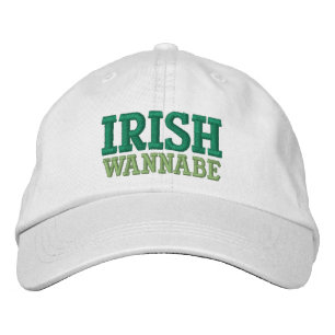 IRISH WANNABE EMBROIDERED BASEBALL CAP BRODERAD KEPS