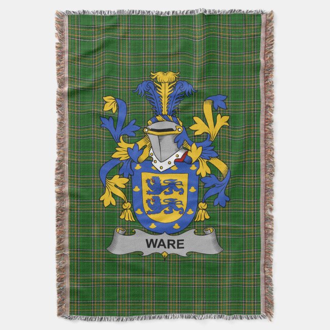 Irish Ware Jackar om Arm Family Crest Ireland Filt (Framsidan Vertikal)