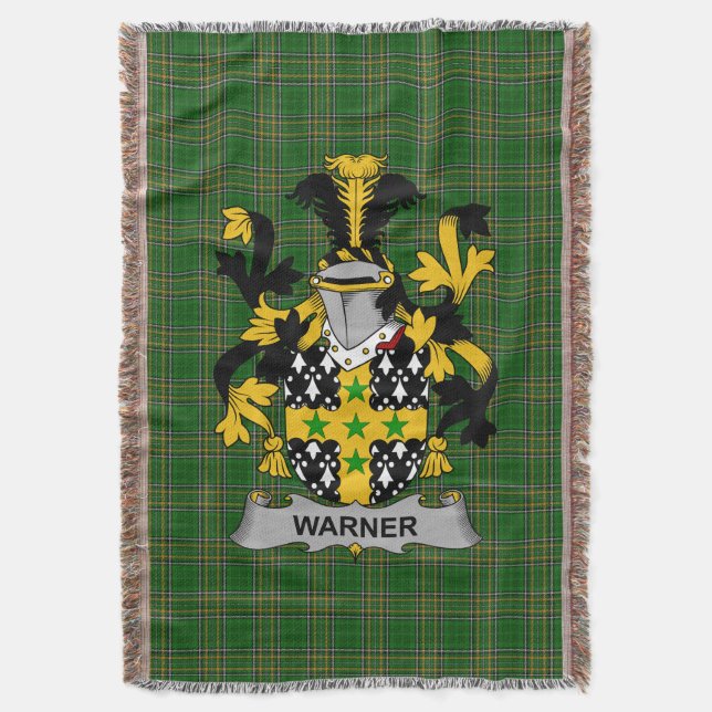 Irish Warner Jackar Arm Family Crest Ireland Filt (Framsidan Vertikal)