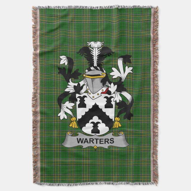 Irish Warters Jackar Arm Family Crest Ireland Filt (Framsidan Vertikal)