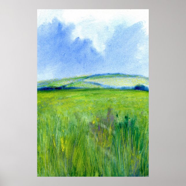 Irish Watercolor liggande Poster (Framsidan)