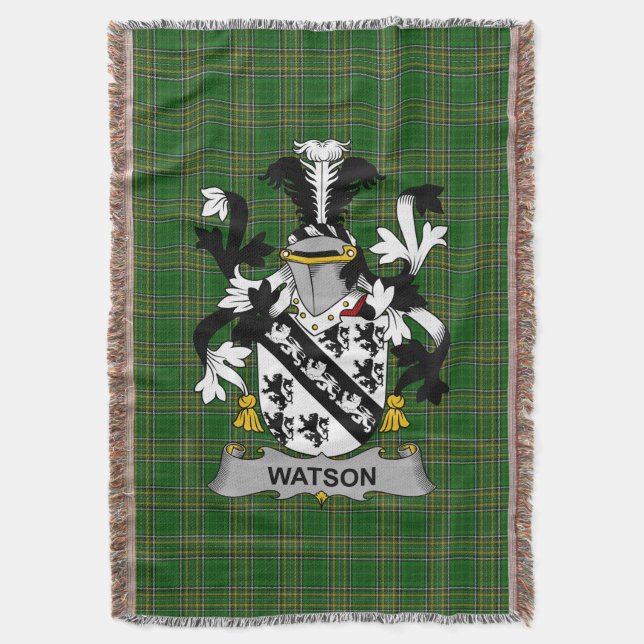 Irish Watson Jackar Arm Family Crest Ireland Filt (Framsidan Vertikal)