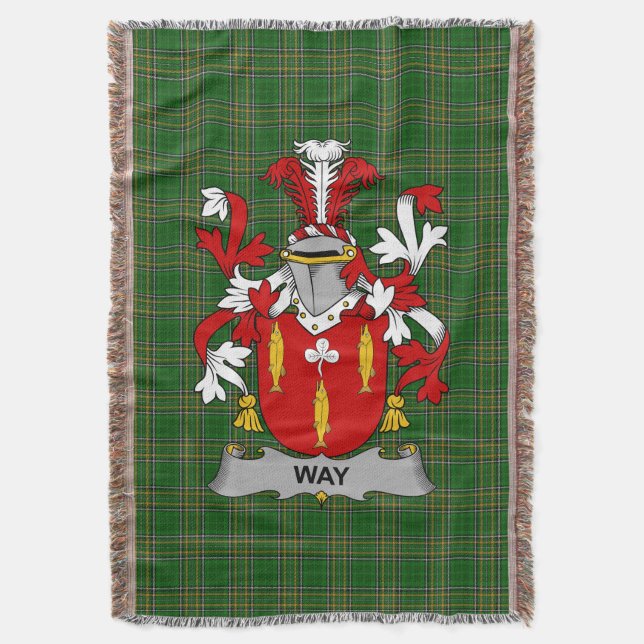Irish Way Jackar Arm Family Crest Ireland Filt (Framsidan Vertikal)