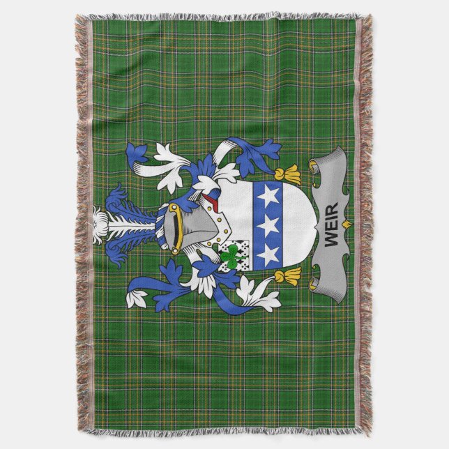 Irish Weir eller McWeir Jackar av Arm Family Crest Filt (Framsidan Vertikal)