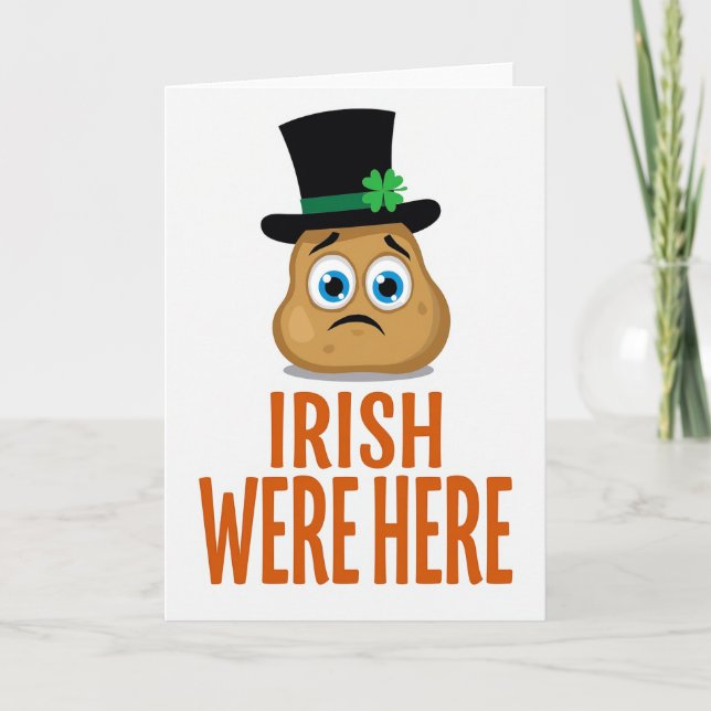 Irish Were Here Potato Card Kort (Framsida)