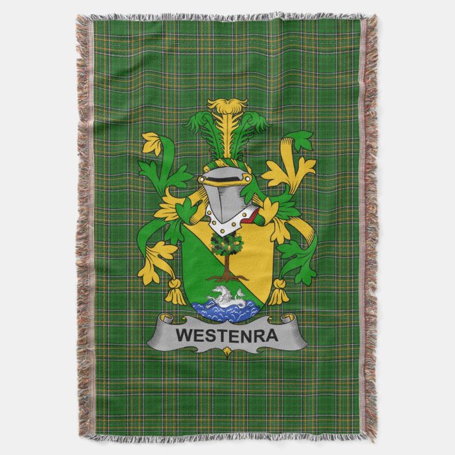 Irish Westenra Jackar om Arm Family Crest Ireland Filt (Framsidan Vertikal)