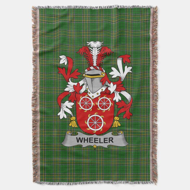 Irish Wheeler Jackar av Arm Family Crest Ireland Filt (Framsidan Vertikal)