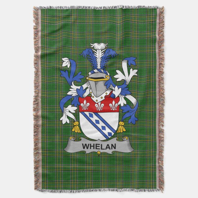 Irish Whelan Jackar om Arm Family Crest Ireland Filt (Framsidan Vertikal)
