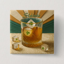 Irish Whiskey Tumbler Shamrock Ice "Sláinte!" Knapp