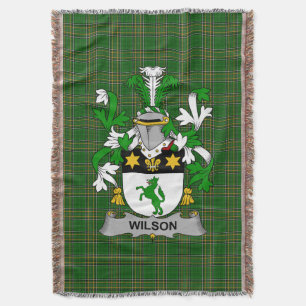 Irish Wilson Jackar om Arm Family Crest Ireland Filt
