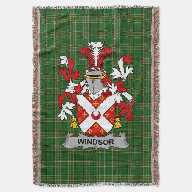 Irish Windsor Jackar om Arm Family Crest Ireland Filt (Framsidan Vertikal)