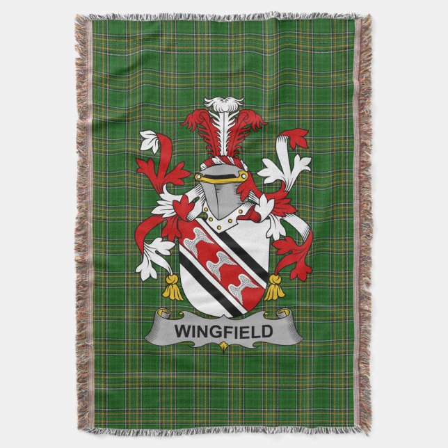 Irish Wingfield Jackar av Arm Family Crest Ireland Filt (Framsidan Vertikal)