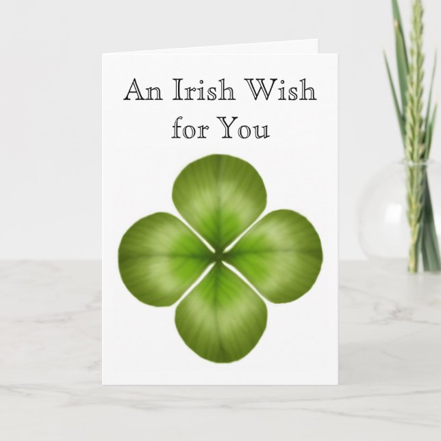 Irish Wish for You Klöver Card Kort (Framsida)