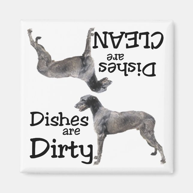 Irish Wolfhound Älskare Dishwasher Magnet (Framsidan)