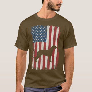 Irish Wolfhound American Flagga USA Hundälskares P T Shirt