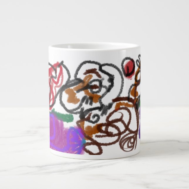 Irish Wolfhound art Jumbo Mugg (Framsidan)