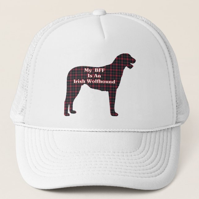 Irish Wolfhound BFF Hat Truckerkeps (Framsida)