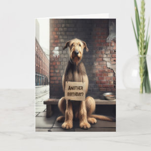 Irish Wolfhound Birthday Humor Kort