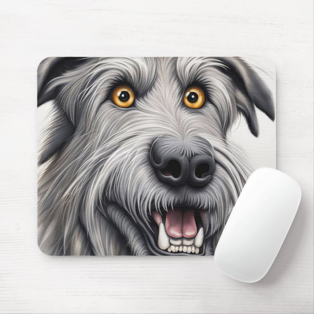 Irish Wolfhound Caricature Musmatta (Med mus)