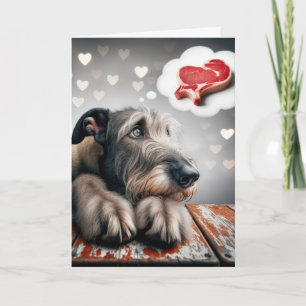 Irish Wolfhound Dreaming of Steak Kort