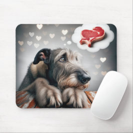 Irish Wolfhound drömmer om Steak Musmatta