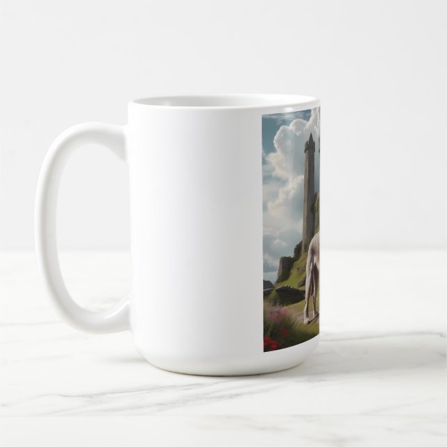 Irish Wolfhound Elegant Breed Coffee Mugg (Vänster)