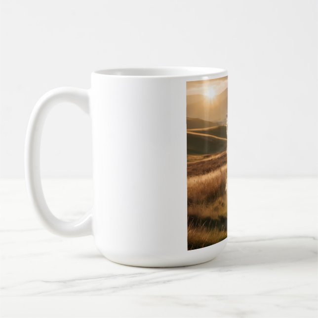 Irish Wolfhound Elegant Breed Coffee Mugg (Vänster)