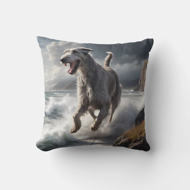 Irish Wolfhound Elegant Breed Dekorativ kudde (Framsida)