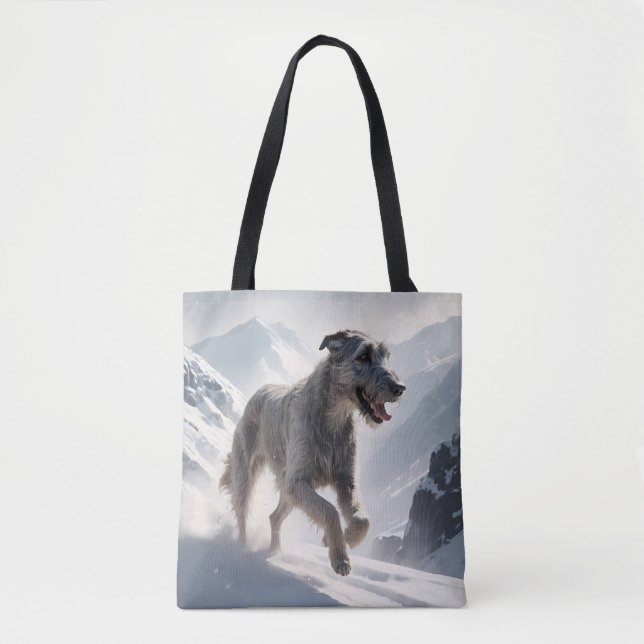 Irish Wolfhound Elegant Shoulder Tote Bag Tygkasse (Framsida)